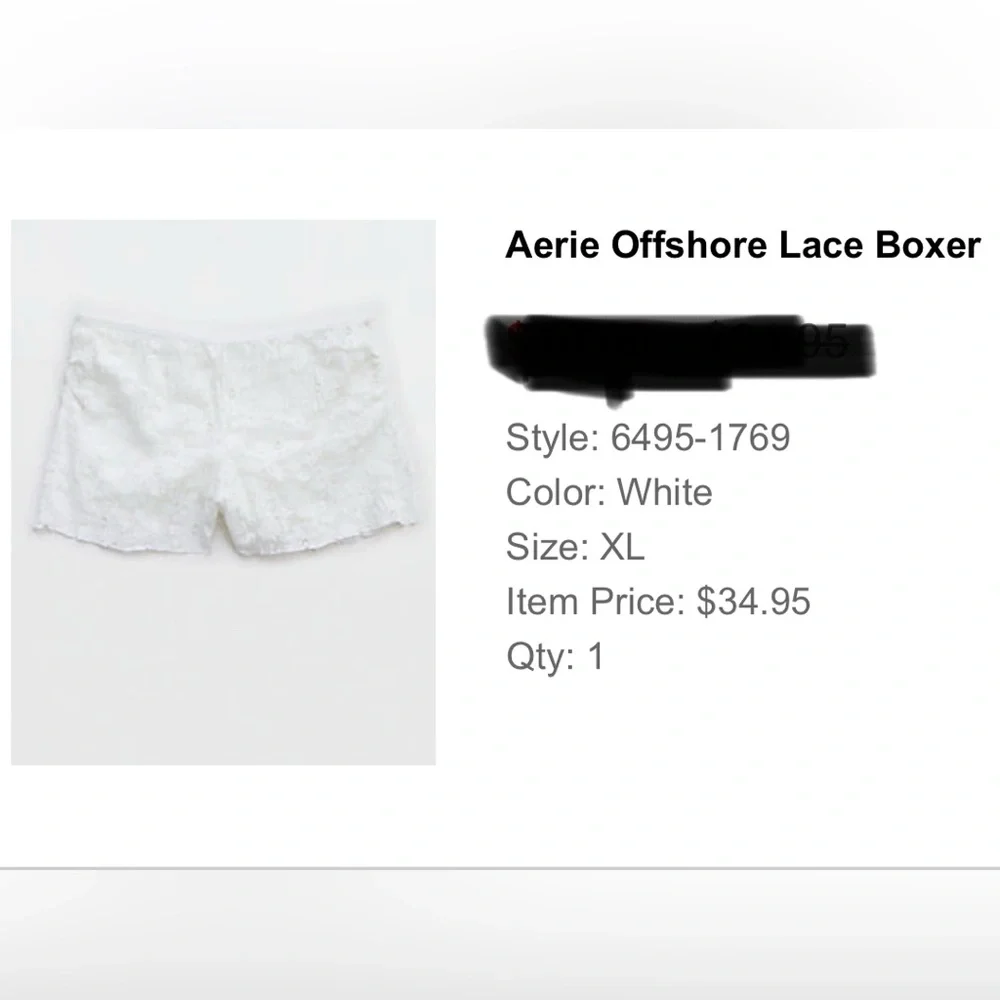 Aerie Offshore Lace Sheer Shorts — White - Picture 5 of 5